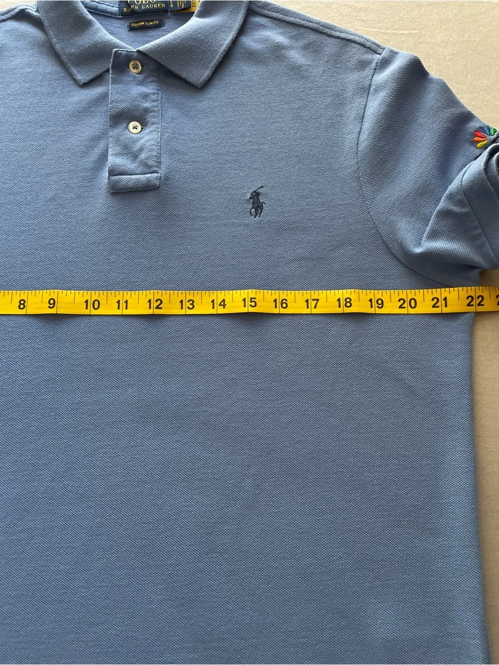 Polo Ralph Lauren Paris 2024 Olympics NBC Custom Slim Fit Polo Blue L